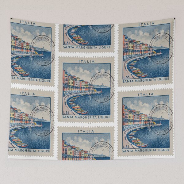 Item preview, Santa Margherita Ligure Italy Coastal Postage Stamp designed and sold by stickercuffs.