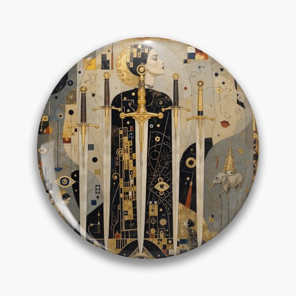 Item preview, The Five of Swords - Surrealist Tarot in the style of Klimt and Dalí designed and sold by Natalia-Vlad.