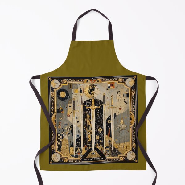 Item preview, The Five of Swords - Surrealist Tarot in the style of Klimt and Dalí designed and sold by Natalia-Vlad.