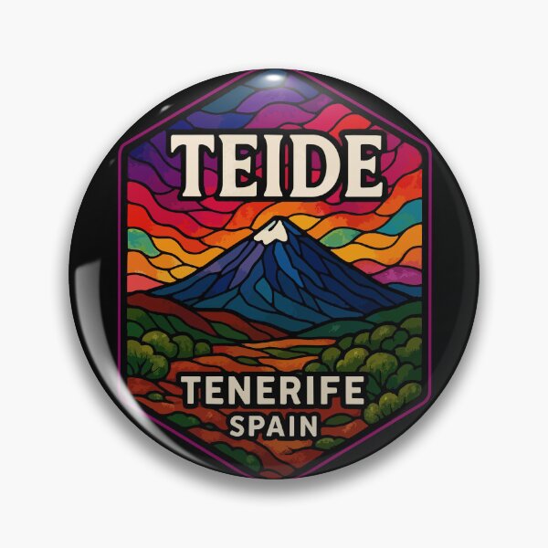 Item preview, Mount Teide Volcano Tenerife Stained Glass Travel designed and sold by TomFrontierArt.