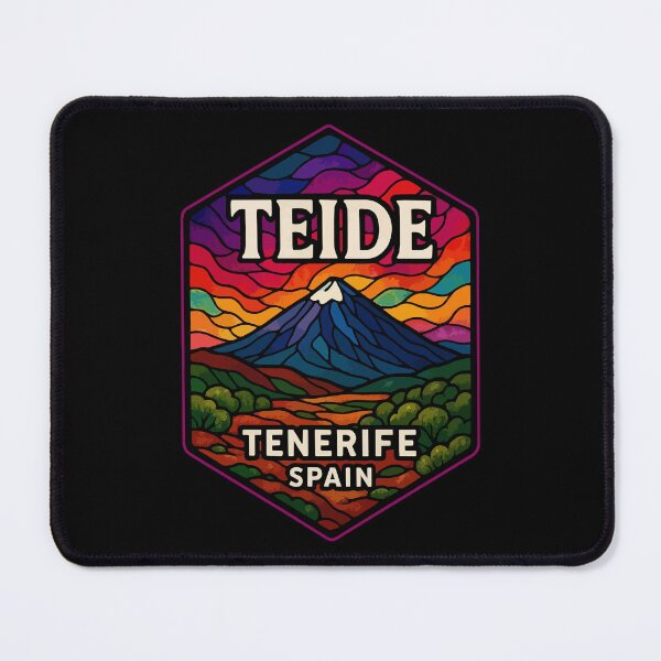 Item preview, Mount Teide Volcano Tenerife Stained Glass Travel designed and sold by TomFrontierArt.