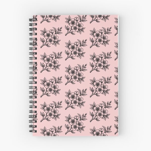 Item preview, Elegant Plum Blossom Tattoo Style Floral Line Art designed and sold by rawpetal.