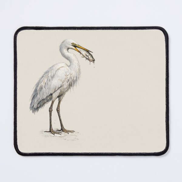 Item preview, Great Egret with Catch designed and sold by StudioBloodmoon.