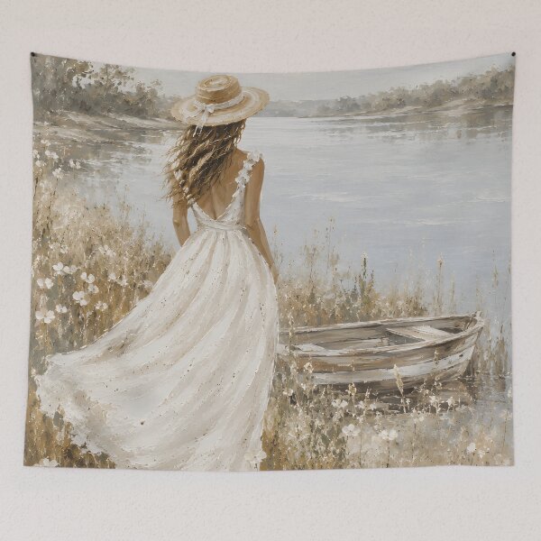 Item preview, Cottagecore Countryside Serenity – Feminine Nature Aesthetic, Romantic Landscape & Neutral Cottage Decor designed and sold by LoveNurseries.