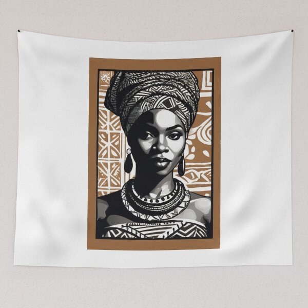 Item preview, Art - Afro-Bohemian Woman, Modern Ethnic Aesthetic designed and sold by AnimeShin.
