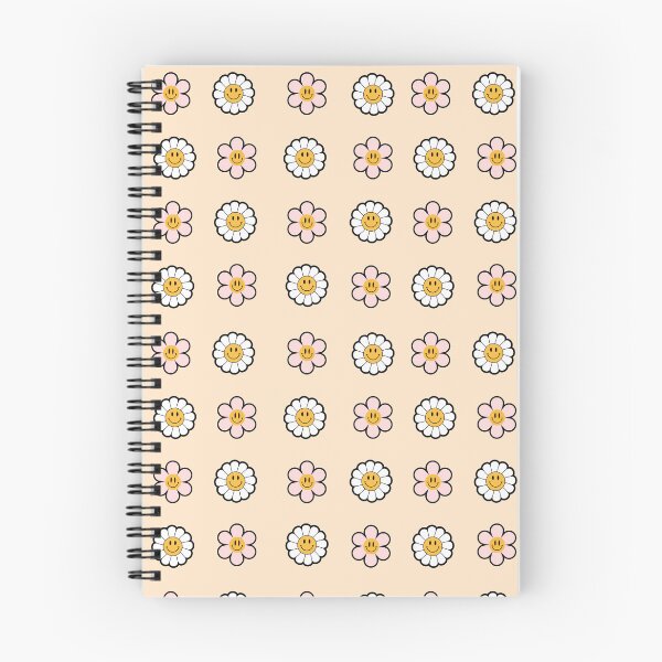 Item preview, Retro Y2K Daisy Smiley Face Seamless Pattern Happy white and pink Flowers designed and sold by Art IN Pack.