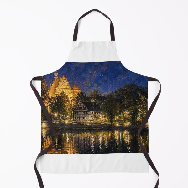 Item preview, Golden Riverside – Historic European Waterfront at Night designed and sold by Squiglix.