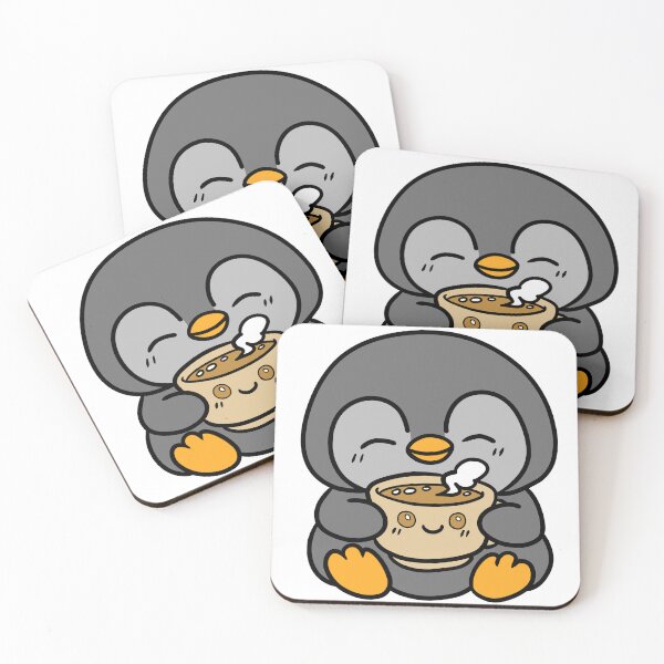 Item preview, Cute Kawaii Penguin With Coffee designed and sold by Phyllya Design.
