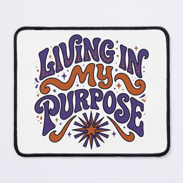 Item preview, Living In My Purpose — Retro Groovy Affirmation designed and sold by PlushFutura.