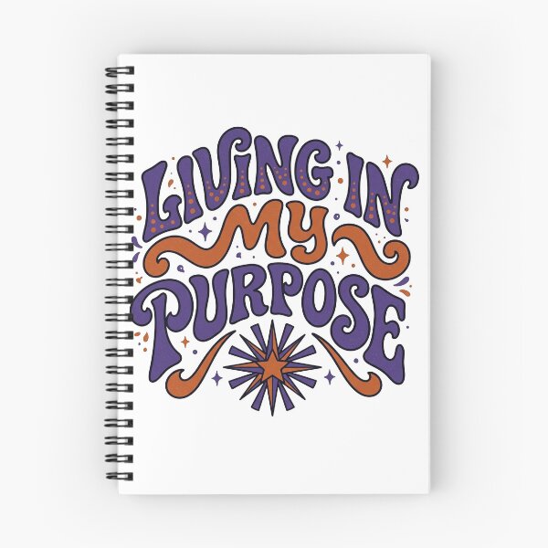 Item preview, Living In My Purpose — Retro Groovy Affirmation designed and sold by PlushFutura.