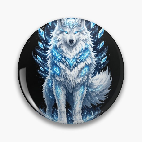 Item preview, Arcane Wolf Guardian – Mystical Ice Crystal Wolf designed and sold by Biaa777.