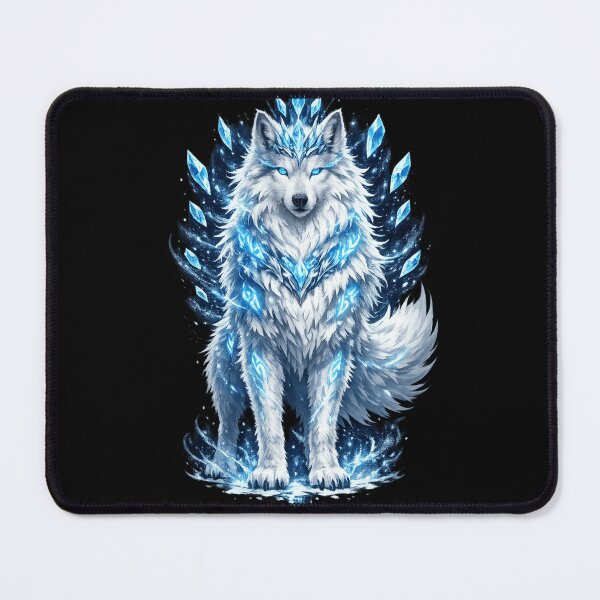 Item preview, Arcane Wolf Guardian – Mystical Ice Crystal Wolf designed and sold by Biaa777.