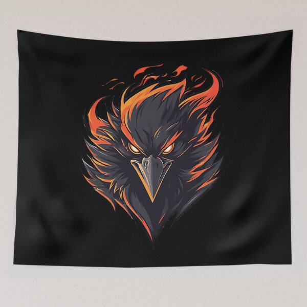 Item preview, Fiery Raven Mascot Logo Esports Vector Art designed and sold by UrbanPrts.