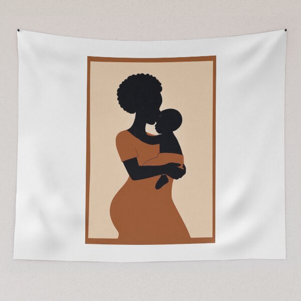 Item preview, Art - Afrocentric Illustration, Maternal Tenderness and Pride designed and sold by AnimeShin.