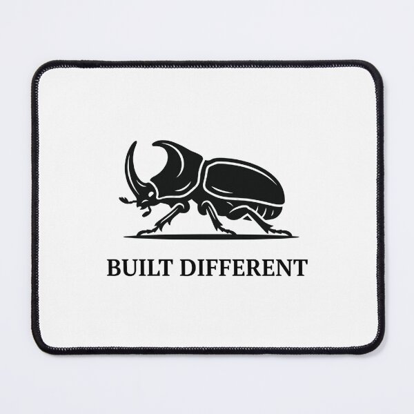 Item preview, Built Different Rhino Beetle Minimalist Illustration designed and sold by vybrex ©.