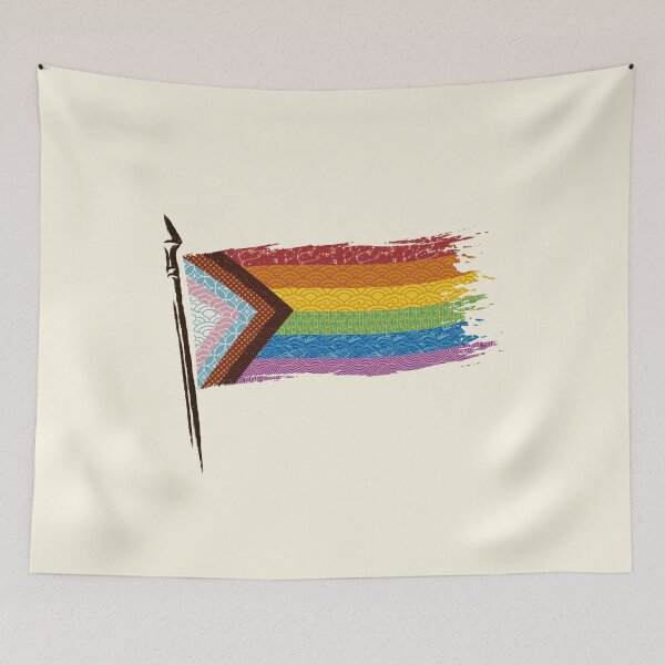 Item preview, Pride Rainbow Flag Japanese Texture Ink designed and sold by Tobe Fonseca®.
