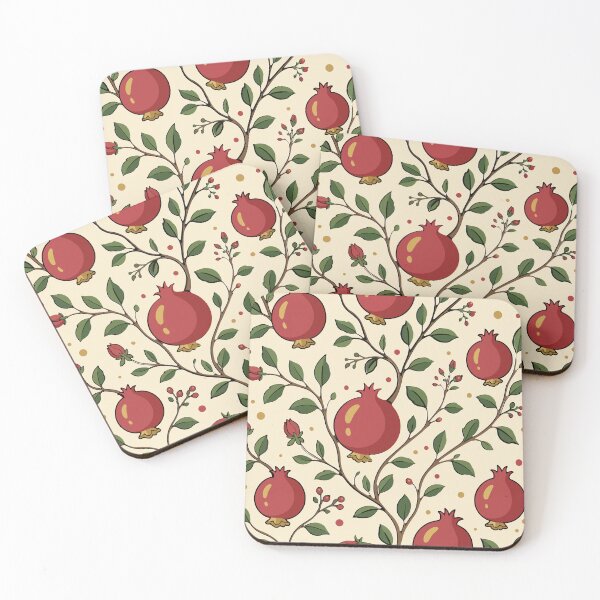 Item preview, Vintage Pomegranate Botanical Floral Pattern designed and sold by Beans' Art Studio.