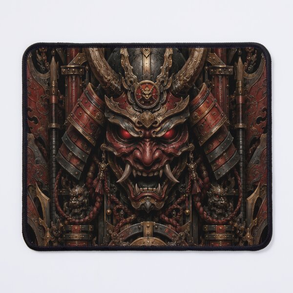 Item preview, Crimson Oni Samurai in an Ornate Steel Shrine designed and sold by MarlicShop.
