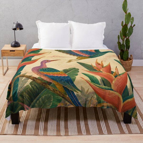 Item preview, Tropical Birds Paradise Botanical Jungle Decor Colorful Exotic Bird Nature Art designed and sold by LoveNurseries.