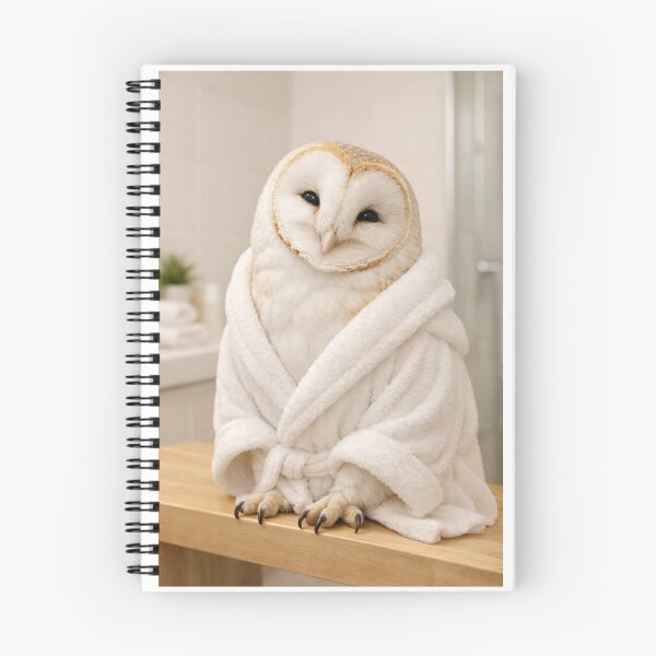 Item preview, Cozy Bathrobe Barn Owl designed and sold by Sillytoe.