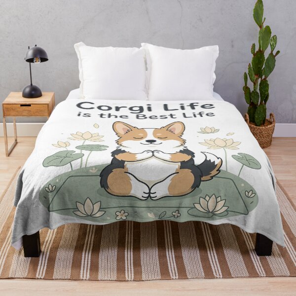 Item preview, Cute Corgi Yoga Meditation Shirt, Corgi Life is the Best Life Zen Tee, Corgi Gift for Yoga and Dog Lovers designed and sold by Wearable Canvas...
