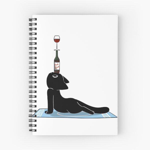 Item preview, Funny Black Cat Balancing Red Wine Cobra Posе designed and sold by     Pink Chaos Club.