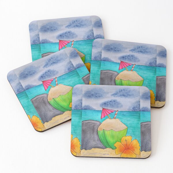 Item preview, Tropical coconut escape  designed and sold by Paintedhues.