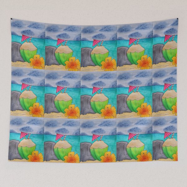 Item preview, Tropical coconut escape  designed and sold by Paintedhues.