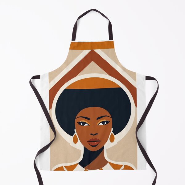 Aperçu de l'œuvre Art - Femme noire avec une coupe afro, esthétique afro-bohème créée et vendue par AnimeShin.