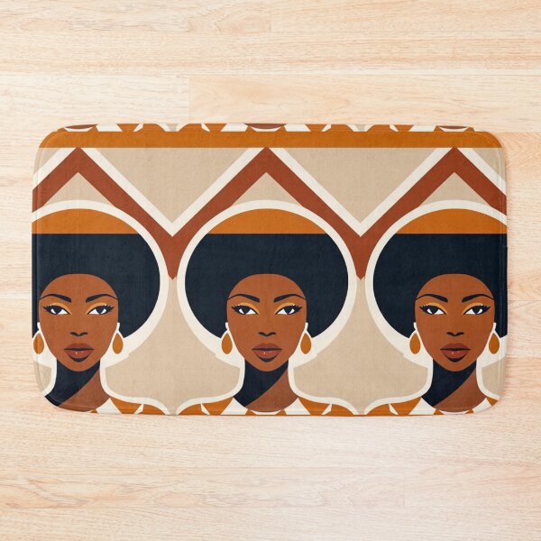 Artikelvorschau, Kunst – Schwarze Frau mit Afrofrisur, afro-bohemische Ästhetik entworfen und verkauft von AnimeShin.