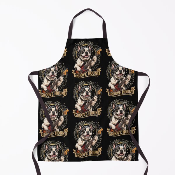 Item preview, French Bulldog Playing Bass Guitar – Rhythm Hound Music Dog Illustration designed and sold by thoughtswear.