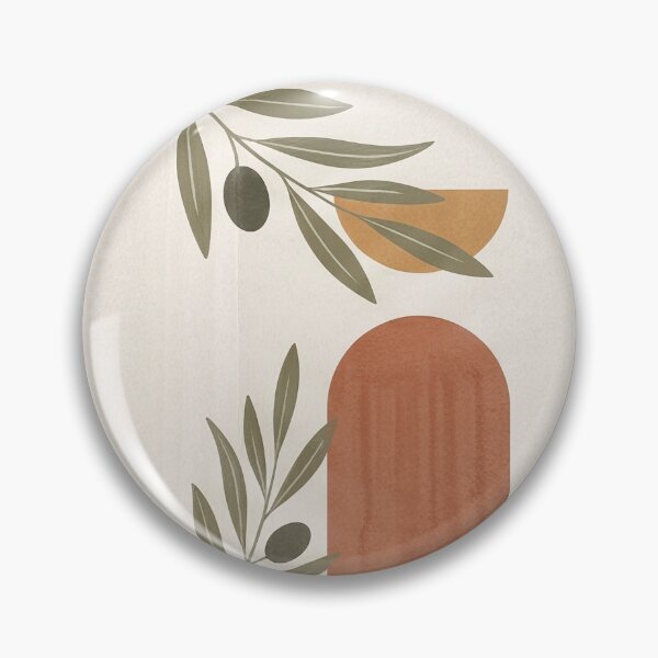 Item preview, Minimalist Olive Branch Wall Art – Mediterranean Botanical Abstract Print, Terracotta Arch Illustration, Modern Boho Decor, Neutral Nature Aesthetic, Scandinavian Style Poster designed and sold by Zaitmiprints.