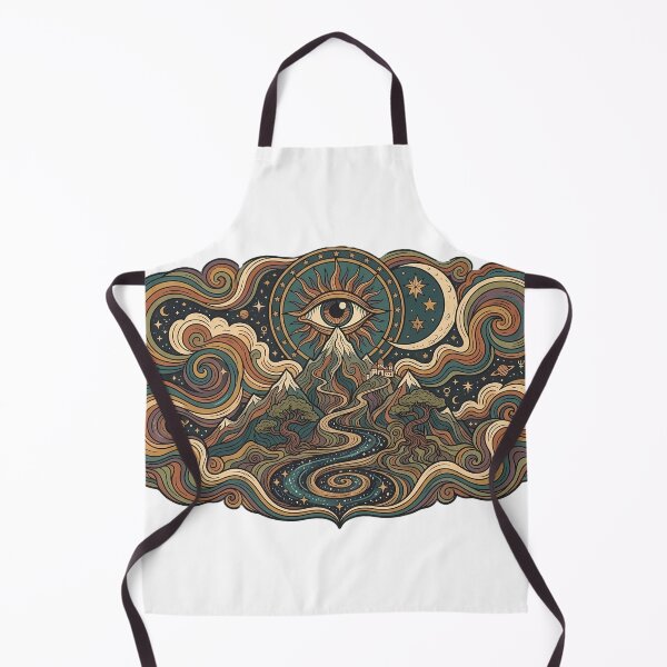 Item preview, Vintage Retro Cosmic Sun and Moon Nature Art designed and sold by abanoubsamir938.