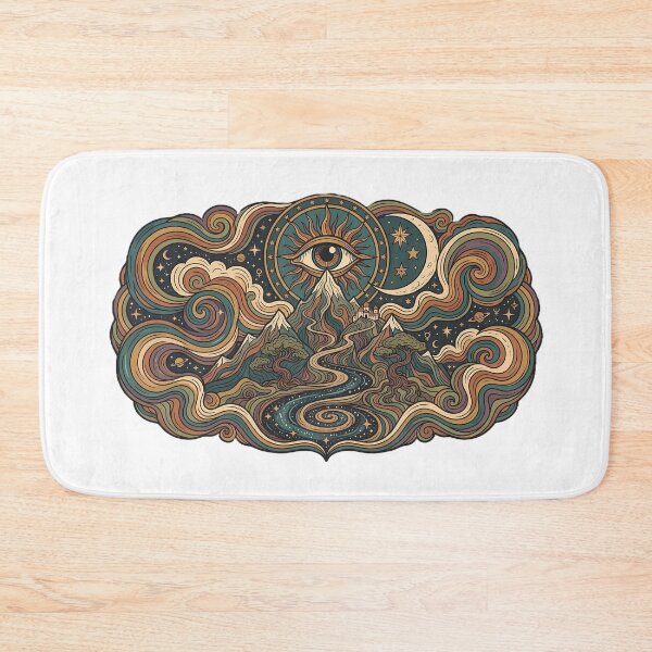 Item preview, Vintage Retro Cosmic Sun and Moon Nature Art designed and sold by abanoubsamir938.