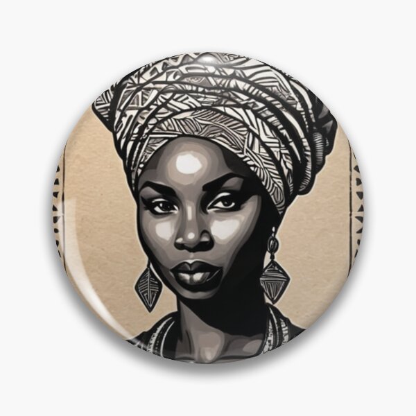 Item preview, Art - Black Woman with Turban, Afro-Bohemian Aesthetic designed and sold by AnimeShin.