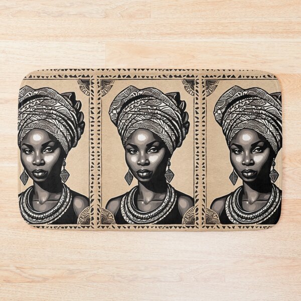 Item preview, Art - Black Woman with Turban, Afro-Bohemian Aesthetic designed and sold by AnimeShin.