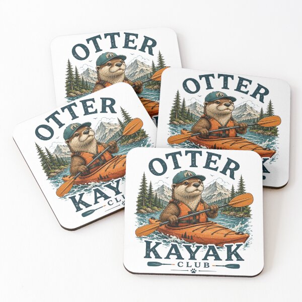 Item preview, Otter Kayak Club Vintage Outdoor Adventure Design designed and sold by PawverseDesigns.