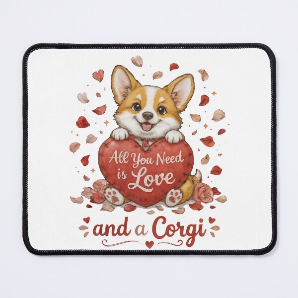 Item preview, Cute Corgi Valentine Love Heart Shirt, All You Need is Love and a Corgi Tee, Corgi Gift for Valentine and Dog Lovers designed and sold by Wearable Canvas...