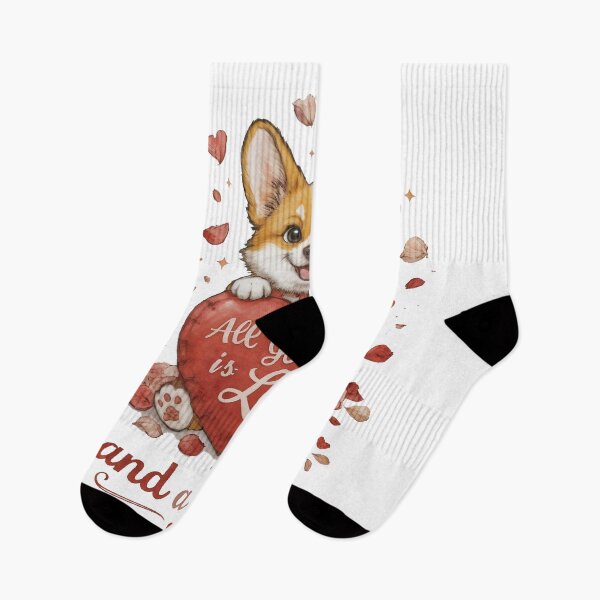 Item preview, Cute Corgi Valentine Love Heart Shirt, All You Need is Love and a Corgi Tee, Corgi Gift for Valentine and Dog Lovers designed and sold by Wearable Canvas...