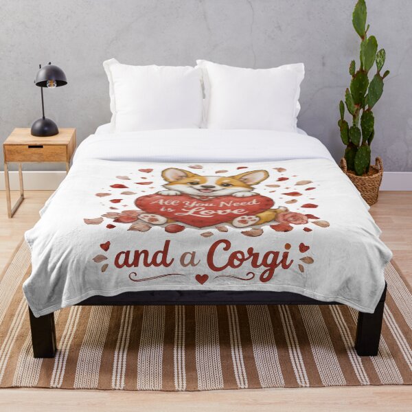 Item preview, Cute Corgi Valentine Love Heart Shirt, All You Need is Love and a Corgi Tee, Corgi Gift for Valentine and Dog Lovers designed and sold by Wearable Canvas...