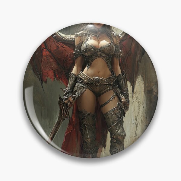 Item preview, Crimson Winged Sentinel – Dark Fantasy Warrior designed and sold by TheOosh.
