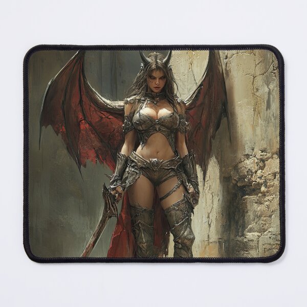 Item preview, Crimson Winged Sentinel – Dark Fantasy Warrior designed and sold by TheOosh.