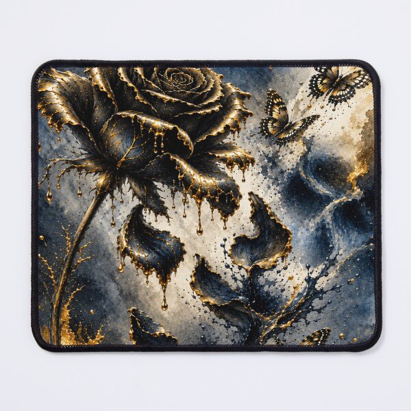 Item preview, Gilded Shadows: Black & Gold Gothic Rose designed and sold by Quoialynn.