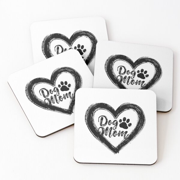 Item preview, Dog Mom Heart Paw Print Minimalist Dog Lover Typography Design Gift designed and sold by Randomnessy.