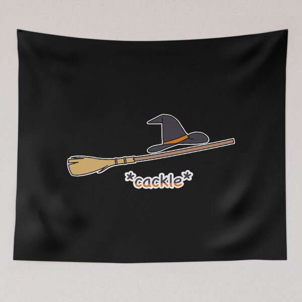 Item preview, Witch hat on a broom designed and sold by Dannie's Gallery.