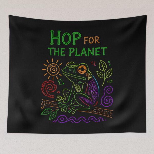 Item preview, Global warming Aztec Frog designed and sold by Applecrunch.
