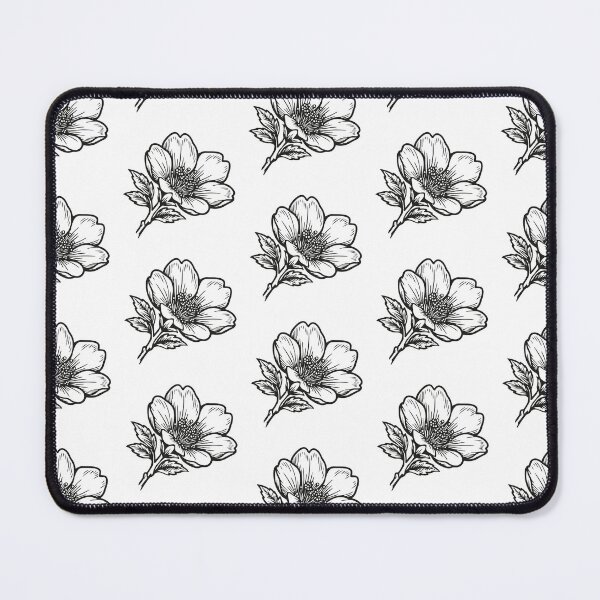 Item preview, Vintage Cherry Blossom Tattoo Style Line Art designed and sold by rawpetal.