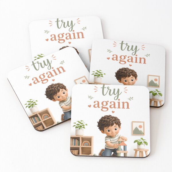 Item preview, I Can Try Again Growth Mindset Kids Affirmation Positive Learning Motivation Gift designed and sold by LoveNurseries.
