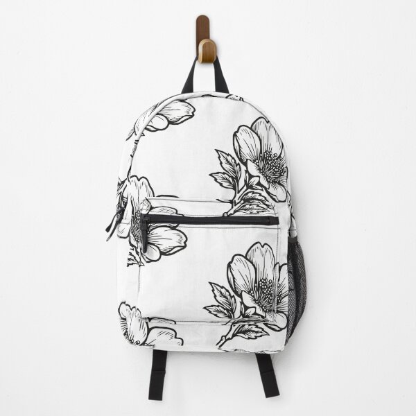 Item preview, Vintage Cherry Blossom Tattoo Style Line Art designed and sold by rawpetal.