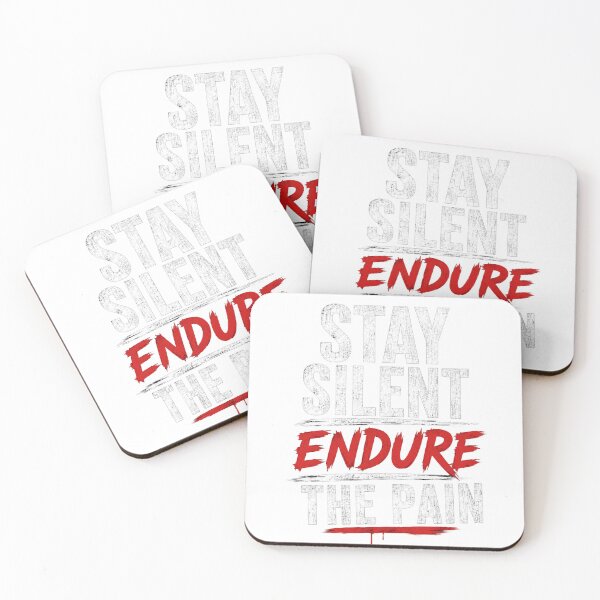 Item preview, Stay Silent Endure the Pain – Emotional Typography Quote Design designed and sold by Saraisha Studio.